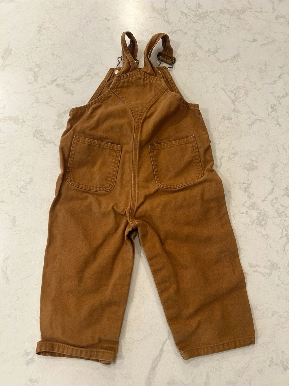 Carhartt Tan/Brown Infants Duck Canvas Overalls with Front Pocket 18 Month